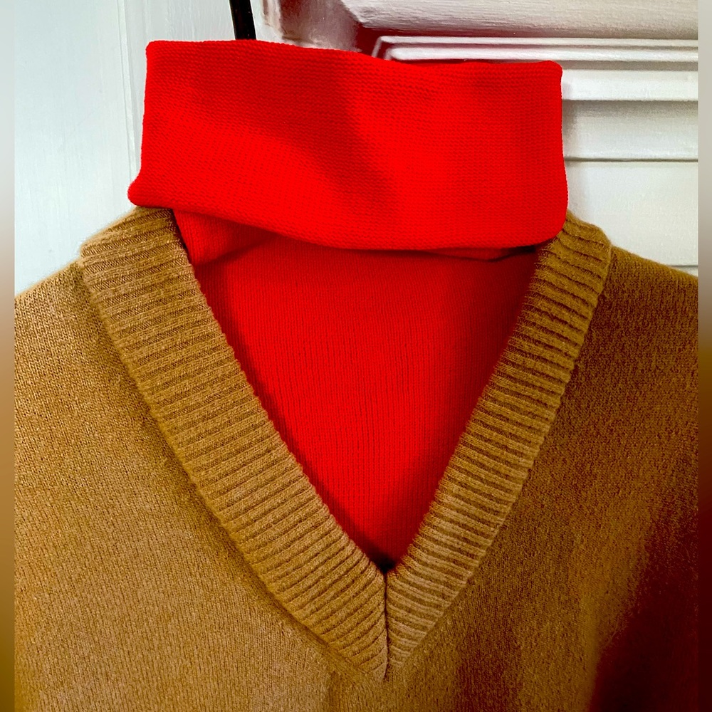 Joseph layered color block sweater, size M